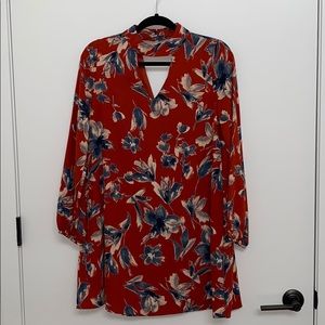 NWT Long sleeve floral print dress